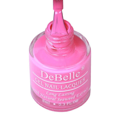 Debelle Gel Nail Polish Strawberry Souffle' (Bubblegum Pink Nail Paint)|Non Uv - Glossy Finish |Chip Resistant | Seaweed Enriched Formula| Long Lasting|Cruelty And Toxic Free| 8Ml